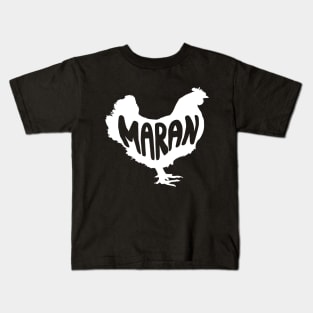 Maran Chicken Silhouette For Dark Colors Kids T-Shirt